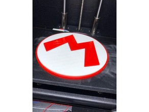mario emblema 2d arte 3d print model - Mito3D