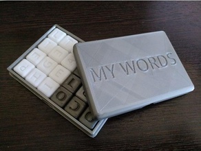 my words dice game english boardgame 3d print model - Mito3D