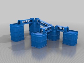 star wars légion modulaire corellian bâtiments passe-temps terrain 3d print model - Mito3D