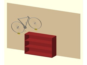 bicicleta de estrada montagem na parede esporte ao ar livre bicyle openscad roadbike 3d print model - Mito3D