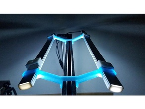 double led light hanger cr-10 3d printer accessories cr-10s 3d print model - Mito3D