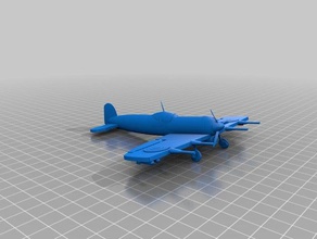 britannique hawker typhoon avion 3d l'impression 3d print model - Mito3D