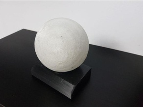 soporte con luz para esfera luna decor 3d print model - Mito3D