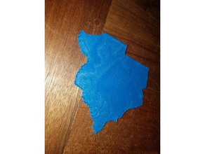 topografik Botsvana diğer harita 3d print model - Mito3D