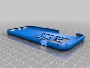 iphone 77+ long beach poly caso móvil 3d print model - Mito3D
