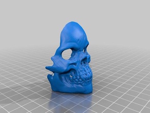 supportless cráneo máscara remix disfraz 3d print model - Mito3D