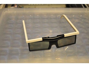 samsung 3d glasses arms replacement smart tv parts part 3d print model - Mito3D