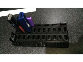 usb sd card holder organization memory stick micro 3d print model - Mito3D
