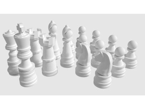 chess game figures 3d printing boardgame boardgames board figure piece set gamefigure 3d print model - Mito3D
