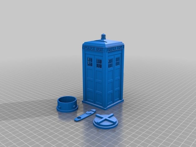 tardis bank 3 options toys games coin dr money 3D print model - Mito3D