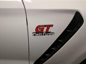 gt tt logotipo da fender mustang automotivo 3d print model - Mito3D
