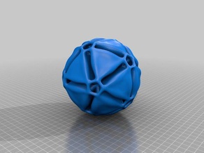 floral icosahedron math art geometry architecture mathematical mathematics mathproject sacred 3d print model - Mito3D