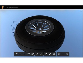 aircraft wheel vehicles airplane radio control tire tpu 3d print model - Mito3D