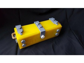 la cassaforte strumento i titolari caselle bulloni cerniere scatola di stoccaggio casella degli strumenti cassa del tesoro chiave 3d print model - Mito3D