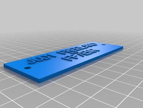 judi plaque - Organisation angepasst 3d print model - Mito3D