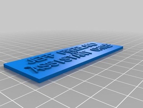 jeff plaque organization customized 3d print model - Mito3D