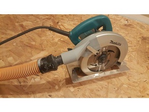 makita 5007 circular saw dust collector port tools 5007n 5007nb bandsaw curcular ridgid sawdust shop vac vacuume 3d print model - Mito3D