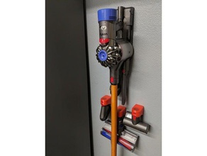 dyson v8-Wand-Berg-Anlagen - Ersatz Teile Zubehör adapter stick vacuum Staubsauger Wand montiert 3d print model - Mito3D