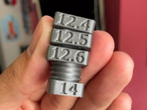 perno tuerca de 21 mm paso rosca 1209 tpi 3d la impresión pruebas 3d print model - Mito3D