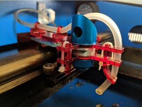 k40 air assist mount laser cut parts cutter 3d print model - Mito3D