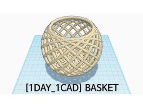1day 1cad basket household 1day1cad model tinkercad 3d print model - Mito3D