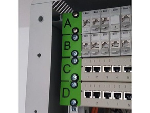patchpanel label computer Netzwerk rack server-rack 3d print model - Mito3D