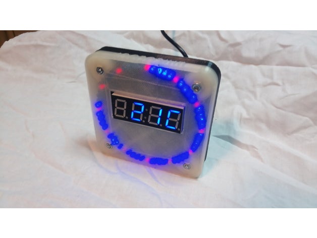 boite de verser l'horloge &agrave led ds1302 le bricolage bricoloup 3D print model - Mito3D