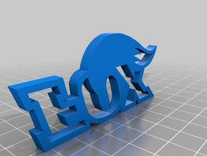 fox racing shox logo sport all'aperto 3d print model - Mito3D