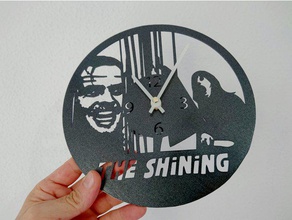 reloj resplandor shining art 3dlito pared stencil wall clock 3d print model - Mito3D