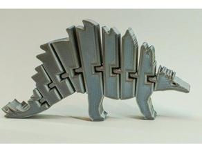 flexi-stegosauro animali articolato flessibile 3d print model - Mito3D