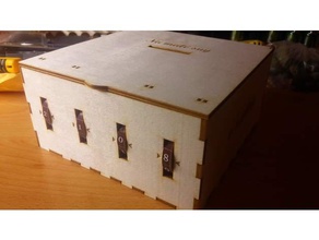 wooden combination money-box diy lock lasercut money box 3d print model - Mito3D