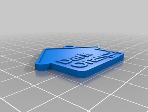 orange foncé de porte-clés personnalisé 3d print model - Mito3D