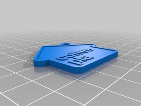 orange foncé de porte-clés personnalisé 3d print model - Mito3D