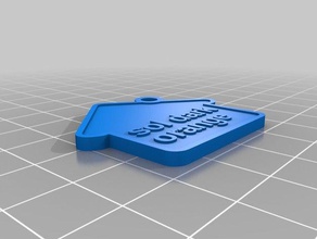 solid dark orange Schlüsselanhänger angepasst 3d print model - Mito3D