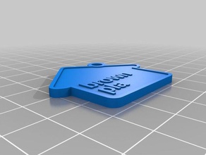 kahverengi pla Anahtarlık özelleştirilmiş 3d print model - Mito3D