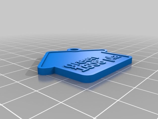 vert 1608 de porte-clés personnalisé 3D print model - Mito3D