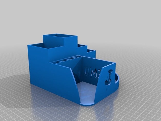 memo bloque opcional de soporte lápiz los contenedores el clip escritorio titular organizador sobremesa memory stick papel pencilholder caja porta lápices sostenedor la pluma postit notas pegatina pegatinas 3D print model - Mito3D