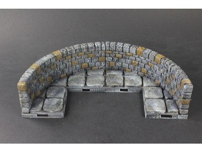 openforge 20 dungeon stone curved toy game accessories dnd tiles miniatures openforge2 pathfinder rpg tabletop terrain 3d print model - Mito3D