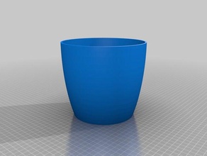 my customized outer plant pot ellipsoid containers 3d print model - Mito3D