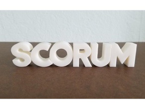 scorum logo des signes logos 3d print model - Mito3D