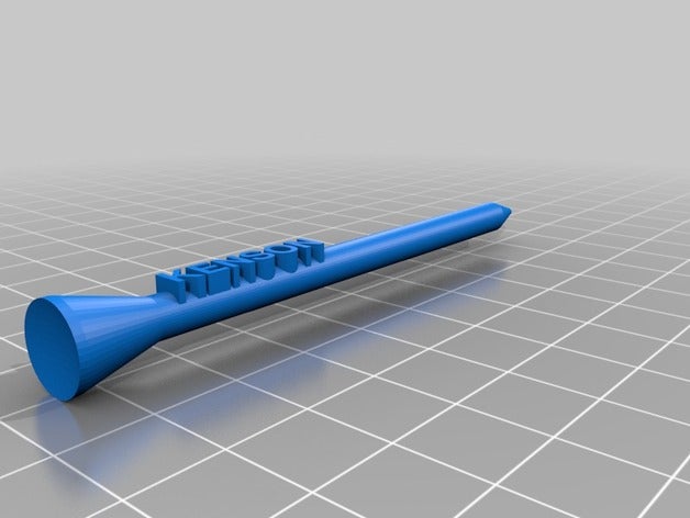 meu personalizados tee de golfe texto nub esporte ao ar livre 3D print model - Mito3D