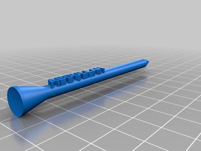 my customized golf tee text nub sport outdoors 3d print model - Mito3D