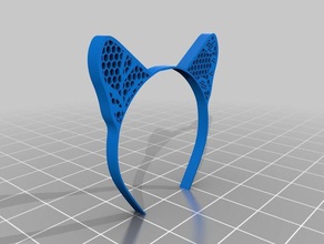 Haarband Katze Ohren remake fertig drucken Schmuck 3d print model - Mito3D