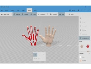 multi-color x-ray hand 3d printing 3d print model - Mito3D