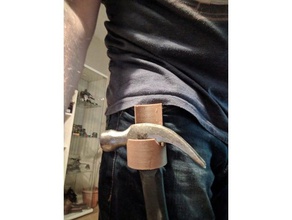 martillo titular de bolsillo cinturón portaherramientas y cajas 3d print model - Mito3D