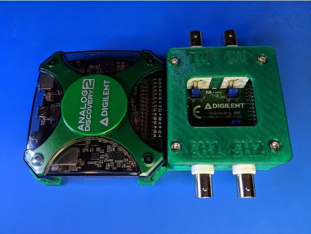 digilent analogique découverte de 2 adaptateur bnc cas l'électronique du boîtier 3D print model - Mito3D