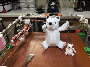 urso bonito mecânico brinquedos a montagem personagem 3d print model - Mito3D