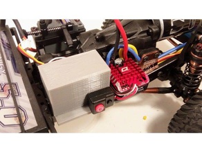3racing ex-real receiveresc caixa de montagem rc veículos flysky mojo bandeja wp1080 3d print model - Mito3D
