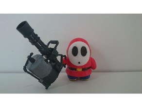 shyguy brinquedos jogos mario maskass a metralhadora giratória 3d print model - Mito3D