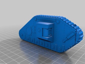 crassus chassis easy print vehicles 40k astra militarum imperial guard leman russ 3d print model - Mito3D